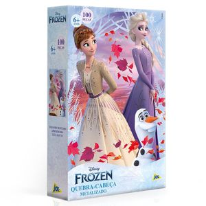 Quebra-Cabeça Frozen Metalizado 100 Peças - Toyster