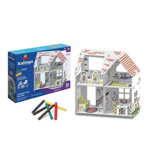 Playset Casinha 3D para Colorir - Xalingo