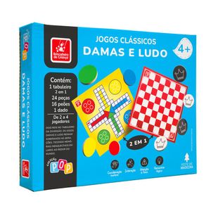 Jogo Dama e Ludo Coleção Pop - Brincadeira de Criança
