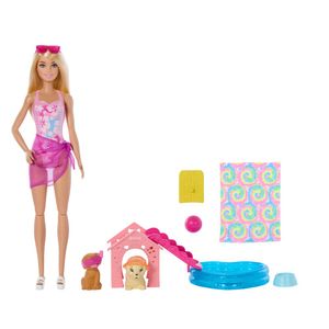 Barbie Festa na Piscina com Cachorrinhos - Mattel