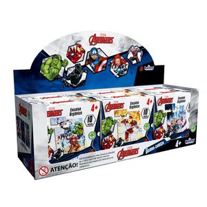 Mini Quebra-Cabeça Avengers Madeira Display com 6 - Pais e Filhos