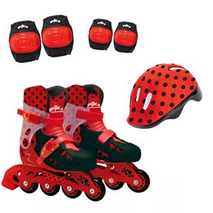 Ladybug Patins com Acessórios 33 ao 36 - Fun Divirta-se