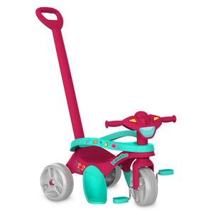 TRICICLO MOTOTICO PASSEIO E PEDAL ROSA