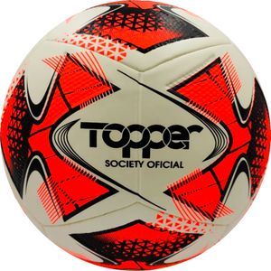 Bola Topper Society Oficial Branco Vermelho Preto - Topper