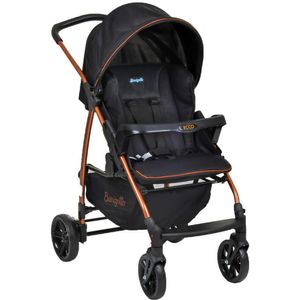 Carrinho Travel System Ecco Preto Cobre até 15kg - Burigotto