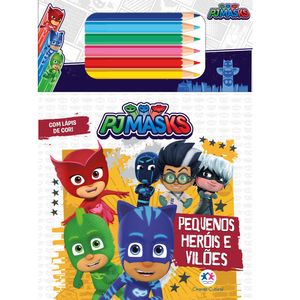 PJ Masks Pequenos  Heróis e Vilões Livro de Colorir - Ciranda Cultural