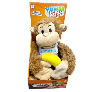 Macaquinho Com Banana Sensor Playfull Pets - Toyng