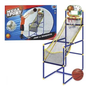 Kit Jogo Basquete Indoor com Cesta Segura Bola - Toyng