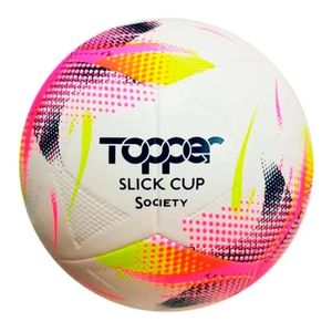 Bola Topper Slick Cup Society Amarelo Rosa e Azul - Topper