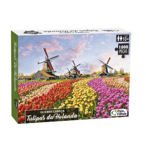 Quebra-Cabeça Tulipas de Holanda 1000 Peças - Pais e Filhos