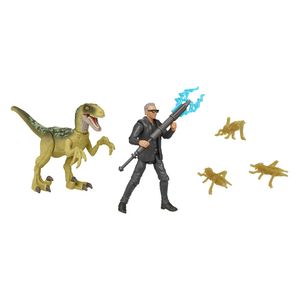 Jurassic World Dr. Ian Malcolm & Velociraptor - Mattel