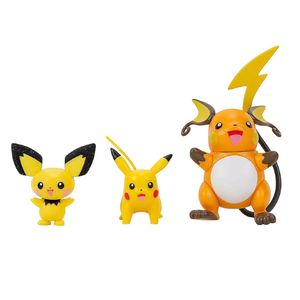 Pokémon Multipack Evolução Pichu, Pikachu e Raichu - Sunny