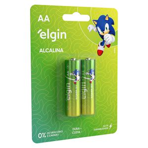 Pilha Alcalina Sonic AA com 2 Unidades - Elgin