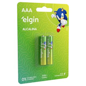 Pilha Alcalina Sonic AAA com 2 Unidades - Elgin