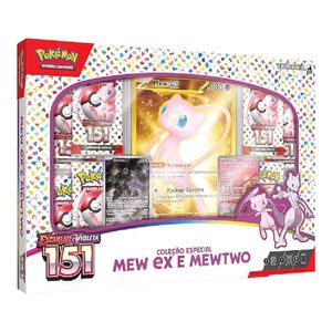 Box Pokémon Alakazam Ex 151 Mew Ex e Mewtwo - Copag