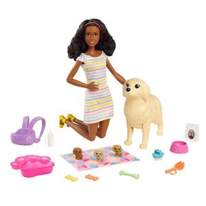 Barbie Conjunto Cachorrinhos Recém-Nascidos Negra - Mattel