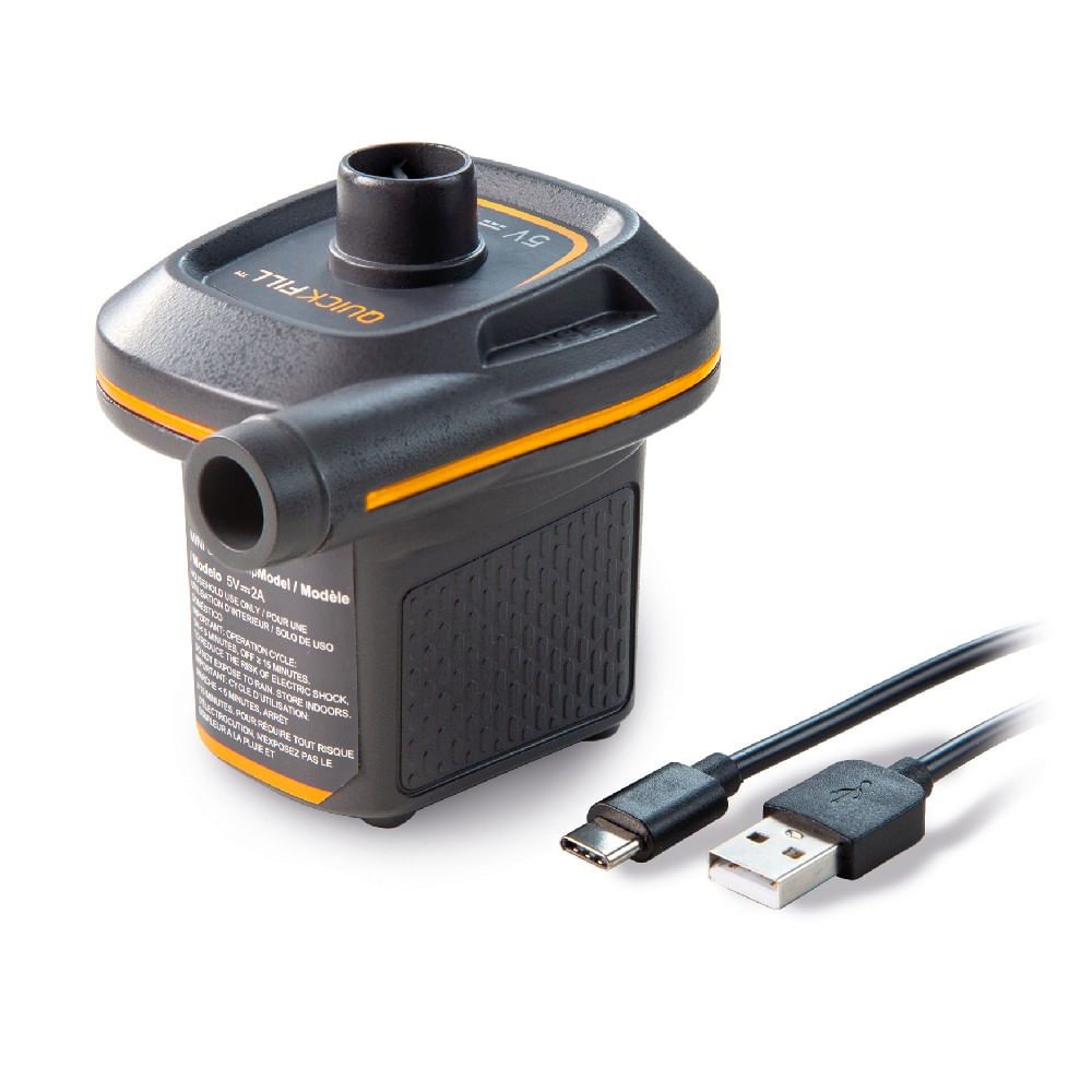 Bomba de Ar Elétrica Quickfill Colchão Piscina Infláveis Usb Intex