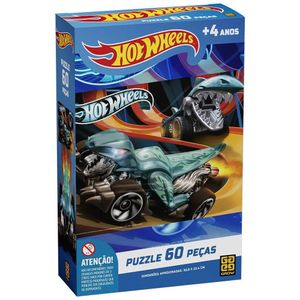 Quebra-Cabeça Hot Wheels 60 Peças - Grow