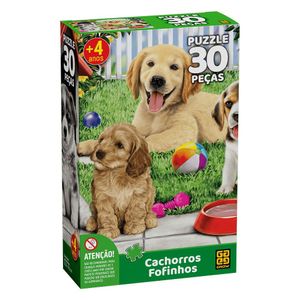 Quebra-cabeça Cachorros Fofinhos 30 Peças - Grow