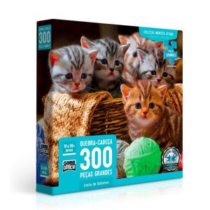 Quebra-Cabeça Cesta de Gatinhos 300 Peças - Toyster